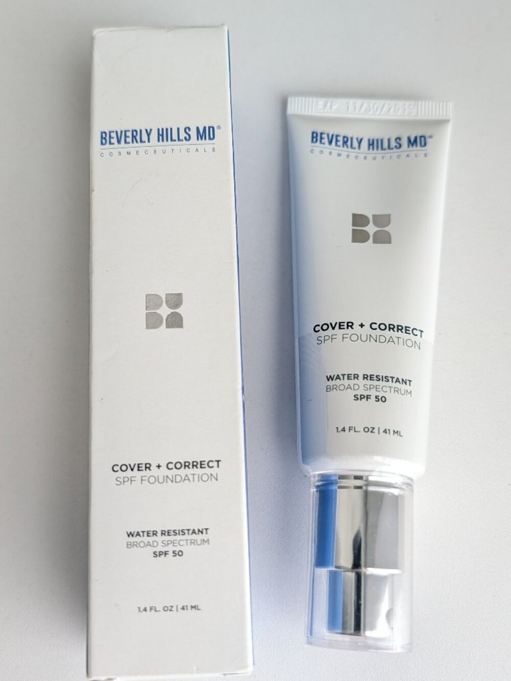 Beverly Hills MD Cover +Correct Foundation TAN SPF 50 Full Coverage SEALED HTF